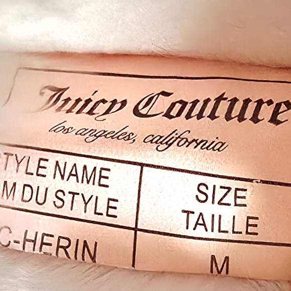 NEW! Juicy Couture Women's Faux Fur Slippers In Blush/Pearl Size M 6.5/7.5 - Picture 9 of 10